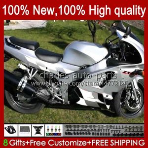 Kawasaki Ninja ZX 6R 636 600CC 600 CC銀色ホワイトZX-636 ZX6R 94 95 96 97 Bodywork 50HC.82 ZX636 ZX-6R 94-97 ZX600C ZX600 ZX 6 R 1994 1995 1995 1995 1995 1994