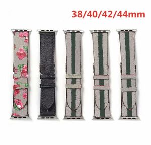 G Designer Strap Uhrenarmbänder 42mm 38mm 40mm 44mm iwatch 2 3 4 5 Bänder Leder Biene Schlange Blume Armband Mode Streifen b03