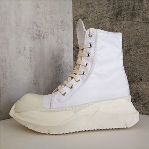 Thick Sole Men Boots White Platform Male Canvas Boot Spring Summer Hip Top Fashion High Tol Sneakers Man p15d50