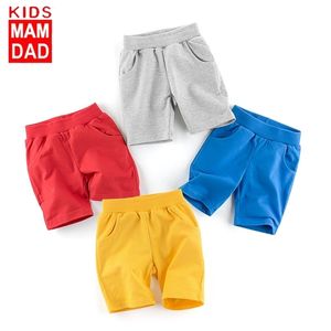 KMD 3-12 Years Children's Casual Summer Shorts Boys Girls Cotton Unisex Elastic Waist Basic Black White Toddler 210723