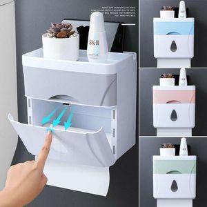 Bathroom Storage & Organization 2021 Toilet Paper Box Roll Holder Tissue Dispenser Waterproof Easy Install