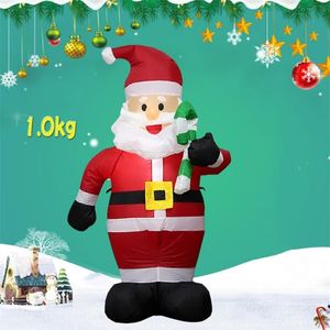 1,2m Uppblåsbara Santa Claus Ljus Juldekoration Trädgård Leksaker Utomhus Hem 211019