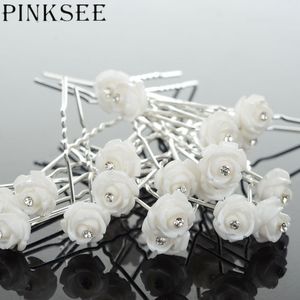 20PCS Elegante da sposa fiore perni di capelli fermagli per capelli copricapo accessori per gioielli da donna tiara all'ingrosso