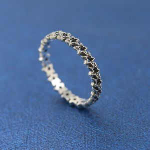 925 Sterling Silver Band av Asymmetriska Stjärnor Band Ringar Passa Pandora Smycken Förlovning Bröllop Lovers Fashion Ring för kvinnor