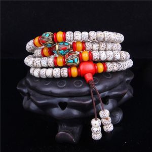 Bolas De Tee venda por atacado-Authentic Hainan Moon R Janeiro Bodhi Semente A Buda Beads Braceletes Com CinnaBar Tee Nepal Cobre Frisado Strands