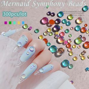 Ilusiones De Vidrio al por mayor-Decoraciones de arte de las uñas Mermaid Beads Charm Illusion CRISTAL CRISTAL DE CRISTAL DE CRISTAL DIAMIENTO
