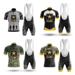 2024 US Army Cycling Team Jersey Bike Shorts Bib Set Ropa Ciclismo Mens Mtb Shirt Summer Pro Cykel Maillot Bottomkläder