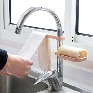 Sink Hanging Storage Rack Holder Sponge Bathroom Kitchen Faucet Clip Dish Cloth Shelf Drain Dry Towel Organizer 211112