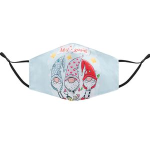 New Christmas autumn winter adult anti-dust warm breathable face mask three-layer printed cotton masks