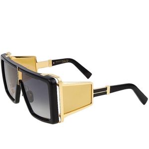 Luksusowe okulary przeciwsłoneczne B 107C Duża kwadratowa Gruba płyta z metalową ramą Dominującą mężczyznami i kobietami Klasyczna okładka Oczy UV400 Ochrona oryginalna Dostosowywanie