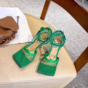 2021 estate sexy benda di garza sandali con tacco alto moda firmata confezione versatile completa squisita taglia 35-41