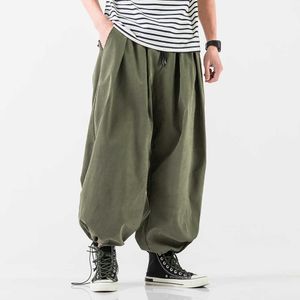 2021 Streetwear Harem Pantolon erkek Baggy Koşu Sweatpants Boy Erkek Kasık Geniş Bacak Pantolon Rahat Erkekler Pantolon Dropshipping X0723