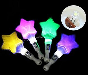 Decorazione del partito 100pcs KTV Forniture per club Puntelli Pentagram Led Stick Light Star Incoraggiare Glow Concert Wedding Festive Sticks all'ingrosso