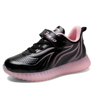 الفتيات أحذية رياضية الأطفال أحذية للأطفال أحذية رياضية أحذية جلدية hibnloop المضادة للسباق الأحذية مدرسة تنيس infantil menina g1025