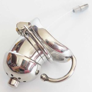 Stainless Steel Male Chastity Device Adult Cock Cage Bondage Chastity Cage With Spike Ring Catheter Sex Toy For Men Chastity Bet P0826