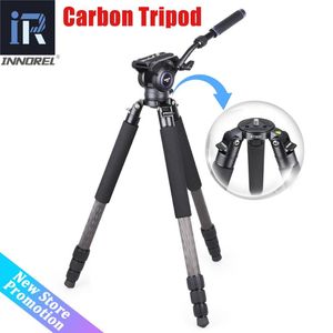 Treppiede professionale per fotocamera in carbonio per videocamera DSLR Treppiedi per ciotola per birdwatching resistente fino a 20 kg