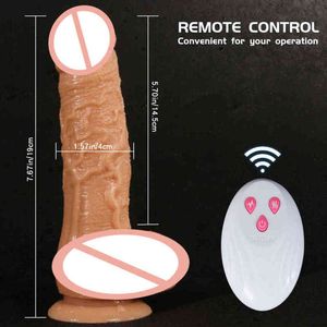 NXY Dildos Remote Control Thrusting Dildo for Women Realistic Penis Vibrators Lesbian Toy Sex Machine Silicone Big Dick Female Masturbation 0121
