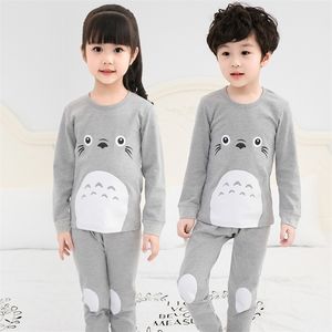 Pyjamas barn bomull toddler tecknad totoro barn pyjamas uppsättningar för baby tjejer pojkar långärmad sovkläder pyjama enfant garcon 210915