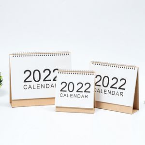 2022 Calendário Simples Calendário Creative Desktop Ornamentos Portáteis Nota Calendários de Ano Novo Planejador Daily Scheduler Escola Escola Customizável JY0694