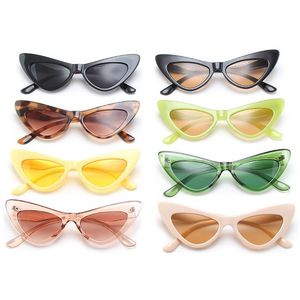Mode Kvinnor Solglasögon Jelly Color Sun Glasögon Oversize Frame Glasögon Anti-UV Spectacles Cat Eye Glasögon A ++