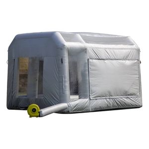 Tenda pop-up per cabina di verniciatura gonfiabile professionale personalizzata con sistema di filtraggio per postazione di lavoro per auto 13x10x8ft