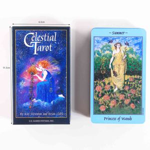 Tarot Cartões 78 Plataforma Full Color Deck Oracles Game Board Toy Popular para iniciantes Set Divinate Requintado SaleyV5P