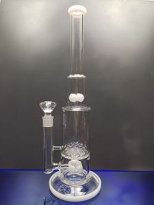 17"glass bong white fastener oil burner arm perk perc best quality tobacco pipe big glass water pipe zeusartshop