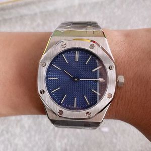 Hochwertige Herrenuhr im klassischen Stil mit automatischem graviertem Uhrwerk und Glasrückseite, blaues Zifferblatt, 316er-Edelstahlband, kostenloser Versand