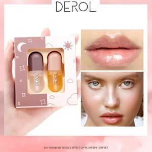 Lip Balm Derol Plumper Gloss Ginger Plump Volume Glänsande Vitamin Mineral Oil Enhancer Fuktig hydratiserad Sexig Lips Makeup