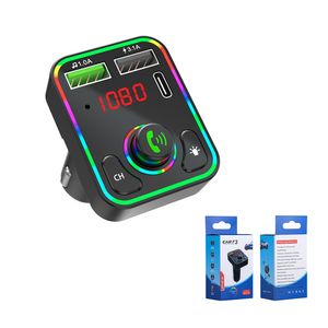 F3 Car Mp3 FM Transmitter 3.1A 1A USB PD Charging Fast Charger Wireless Bluetooth 5.0 Handsfree Audio Receiver Kit Disk TF Card Music Player