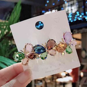 Аксессуары для волос Ювелирные изделия Корейский мода Crystal Butterfly Pin Большой верхний клип Весна Симпатичная женская задняя штыря