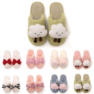 Wholesale Winter Fur Slippers for Women Yellow Pink White Snow Slides Indoor House Fashion Outdoor Girls Ladies Furry Slipper Soft Comfortable Shoes