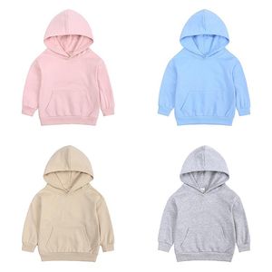 Kids Hoodies Spring And Autumn Children Long Sleeve Sweatshirts Fashion Boy Girl Solid Tops Clothing