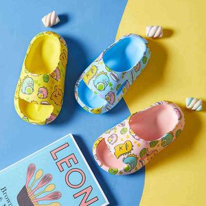 Vår sommar barn skor till flicka pojke casual mode tecknad aktivt barn baby toddler flip flop gummi 210615