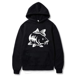 2021 Wiosna Jesień Karp Fish Hoodie Rybiny Zrujnowane My Życie Pullover Mężczyźni / Kobiety Śmieszne Moda Casual Hoodies H0910