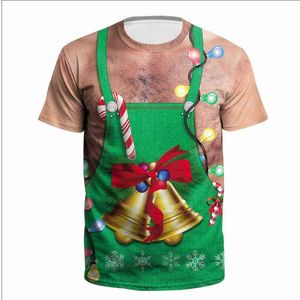 Top de Natal feio T-shir para mulheres homens de manga curta xmas roupas 2021 masculinos suéteres casais td104 plus size dropshipping y1118