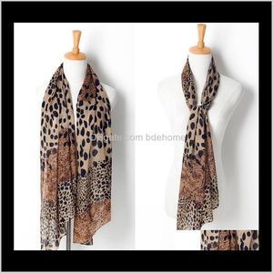 Wraps Hats, Scarves & Gloves Fashion Aessories Drop Delivery 2021 Star Long U European American Leopard Autumn And Winter Chiffon Scarf Wy145