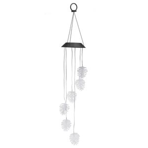 Solar Wind Chime Garden Light Suspensão Levado Courtyard Decoração Candelabros - Preto