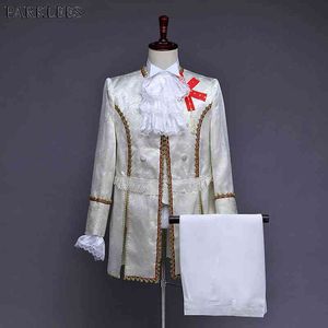 Costume da principe di corte classico da uomo gotico vittoriano vintage aristocratico completo da 5 pezzi per Halloween Cosplay Masquerade Party 210522