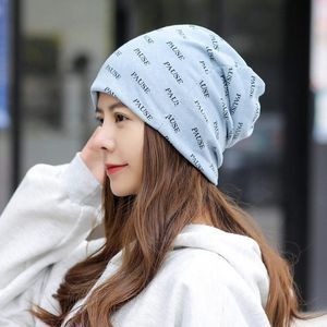 Beanie Skull Caps 春と夏の韓国の女性の帽子の手紙は 多目的薄いヘッドスカーフの女性のレディースヘッジファッションの通気性です