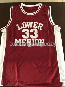 Män Kvinnor Ungdom Vintage Lower Merion High School Basketball Jersey Stitched Custom Name Any number