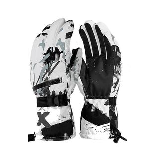 Kvinnor Skidåkning Designer Groves Touch Screen Motorcykel Ridning Vattentät Skidhandskar Vinter Varm Tjock Snow Snowboard Glove