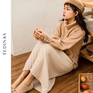 Yedinas Algodão Doce Turtleneck Hoodies Mulheres Outono Inverno Quente Japonês Coreano Suéter Harajuku Kawaii Senhoras 210527