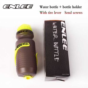 Enlee Outdoor Sports Waterbottle Bike Kettle Cage Läckagesäker Vattenflaska Bärbar Camping Fotvandring Cykling Kolv Hållare Y0915