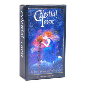 Celestials Tarot 78 cartões Plataforma de cor completa Oracles Cart Card Board Toy Popular para Iniciantes Definir Divinate Requintado Shkp6