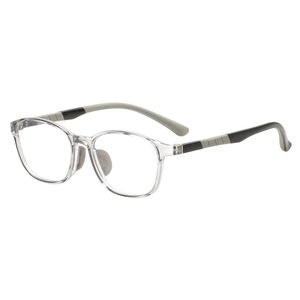 Moda Okulary Okulary Ramki Kolorowe Duże Dzieci Okulary TR90 Lekkie Wyczyść Pełna Rim Oval Okulary Rama z gumową podkładką nosa dla Len