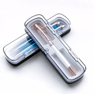 Flip magnete vuoto Portapenne Portapenne in plastica trasparente Astuccio portapenne