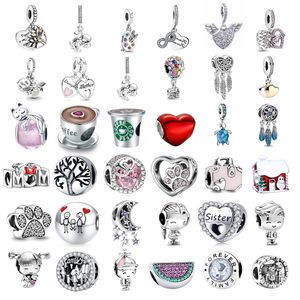 925 Sterling Silver Lämplig för Pandora Charm Pärlor Forever Family Armband Halsband DIY Ladies Smycken