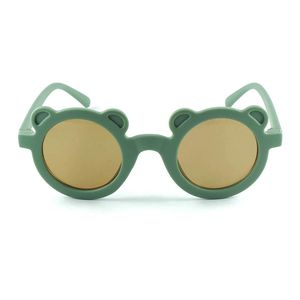 Прекрасные дети лягушки дизайнерские солнцезащитные очки чистые цвета большая рот лягушка дизайн круглая рамка очки милые очки для мальчиков и девушек оптом