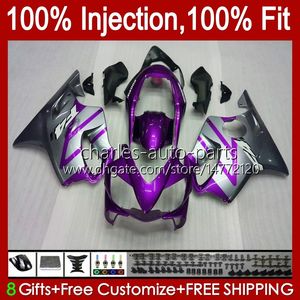 100% Fit OEM Fairings For HONDA CBR 600F4 600FS 600 F4 FS CC 99-00 Body 54No.228 600CC CBR600 F4 CBR600F4 99 00 CBR600FS 1999 2000 Injection Grey Purple mold Bodywork